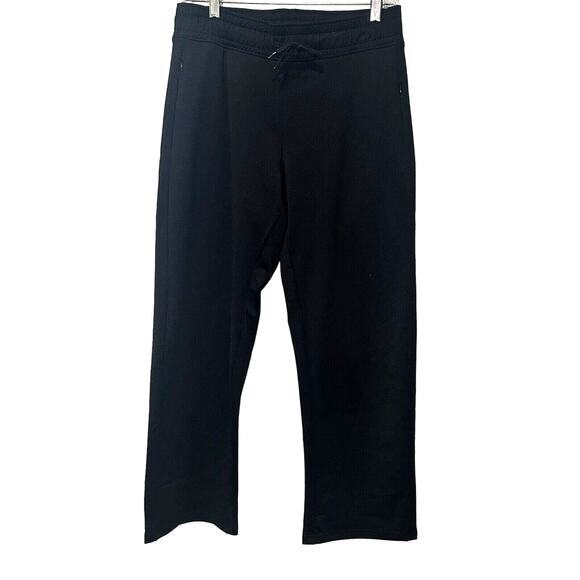 Yogipace Womens Athleisure Yoga Pant Black Stretch Wide Leg M Drawstring Pull On - Picture 1 of 8